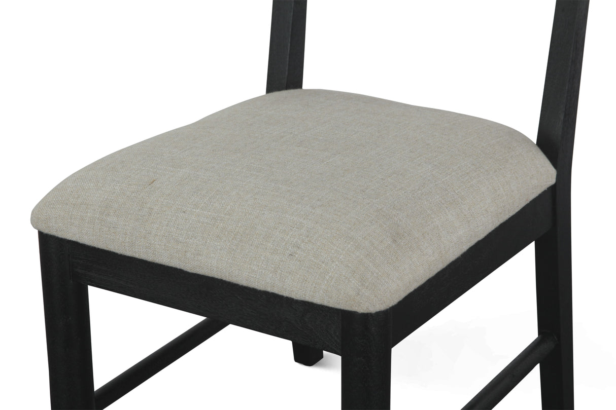 Bilboa 18" Upholstered Dining Chair in Distressed Black, Set of 2 by Home Trends & Design at Eve Furniture