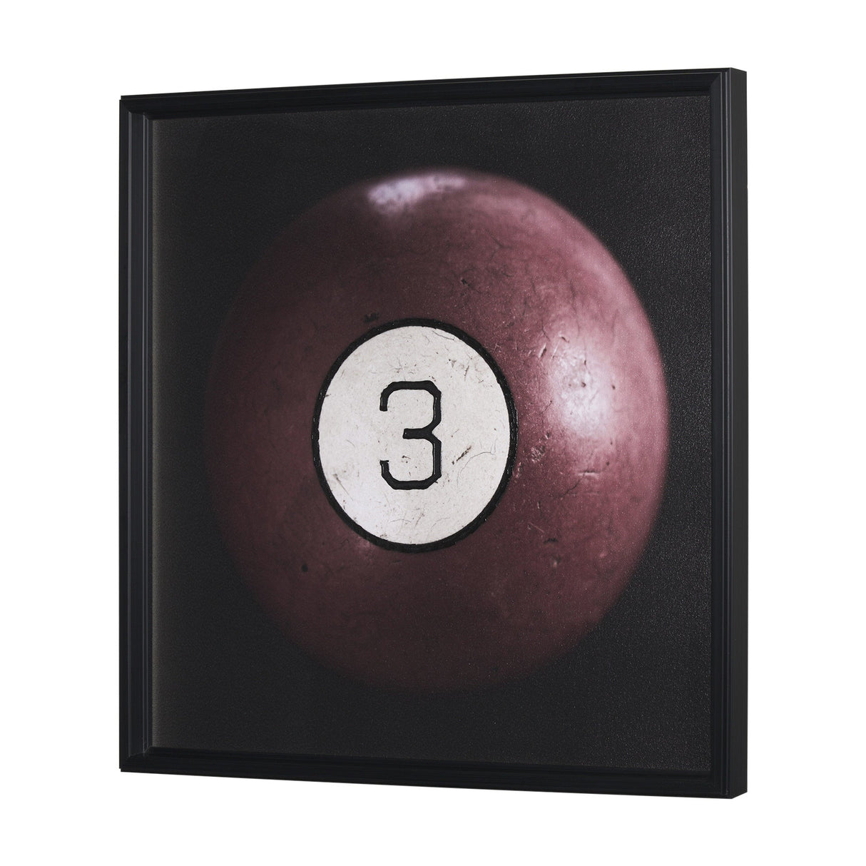 Billiard IV 3 Ball by Chris Dunker a Hand Embelished Textured Framed Art Decograph Print by Mercana at Eve Furniture