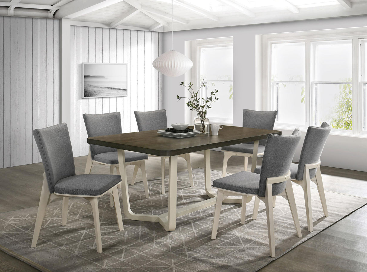 Biloxi Grayish Brown Rectangular Wood Dining Table by Coaster at Eve Furniture