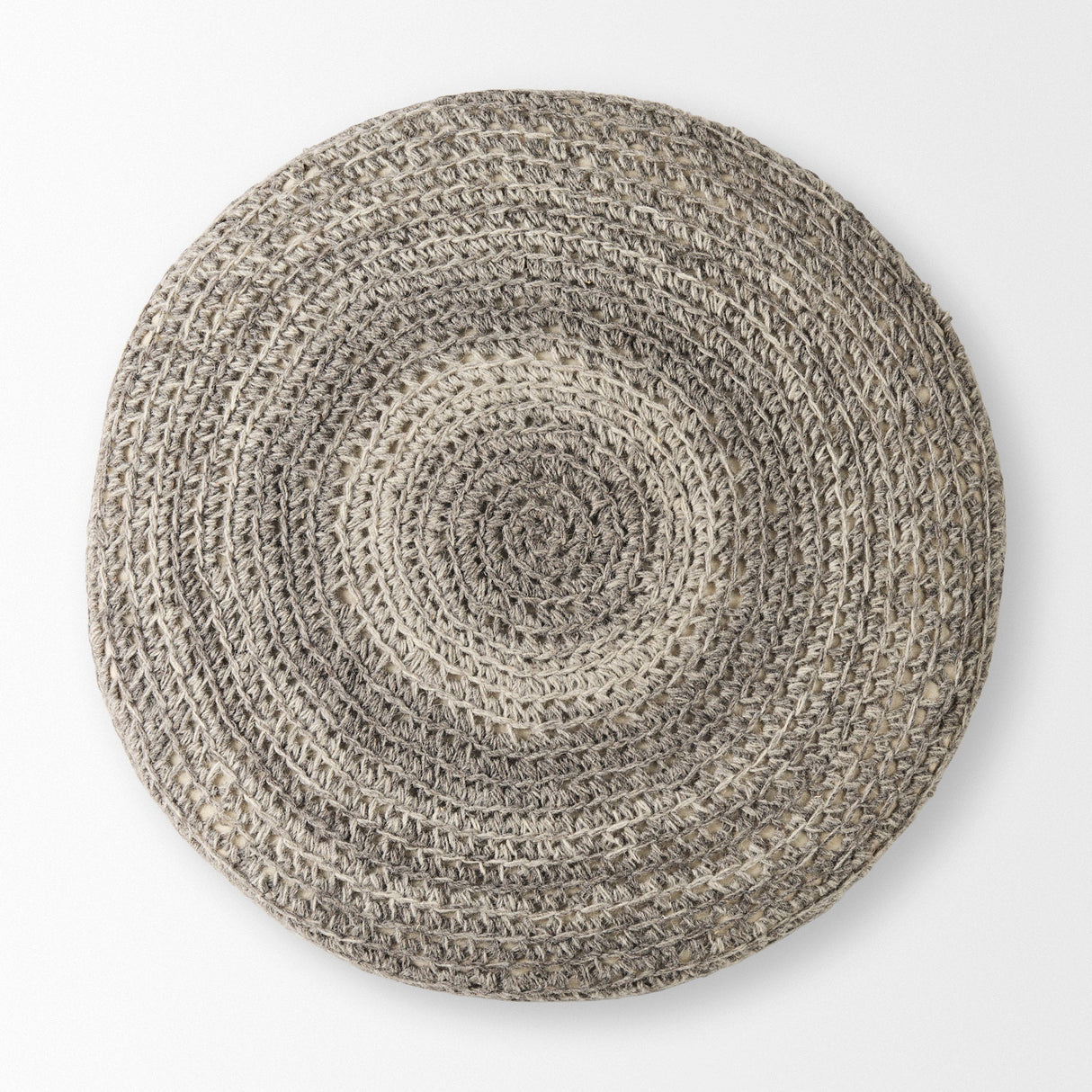 Bina Dark Gray 4 Legged Wool Stool by Mercana at Eve Furniture