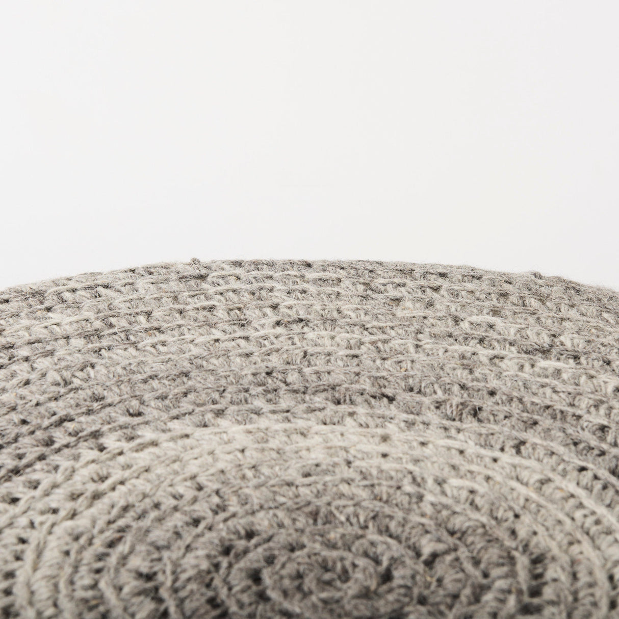 Bina Dark Gray 4 Legged Wool Stool by Mercana at Eve Furniture