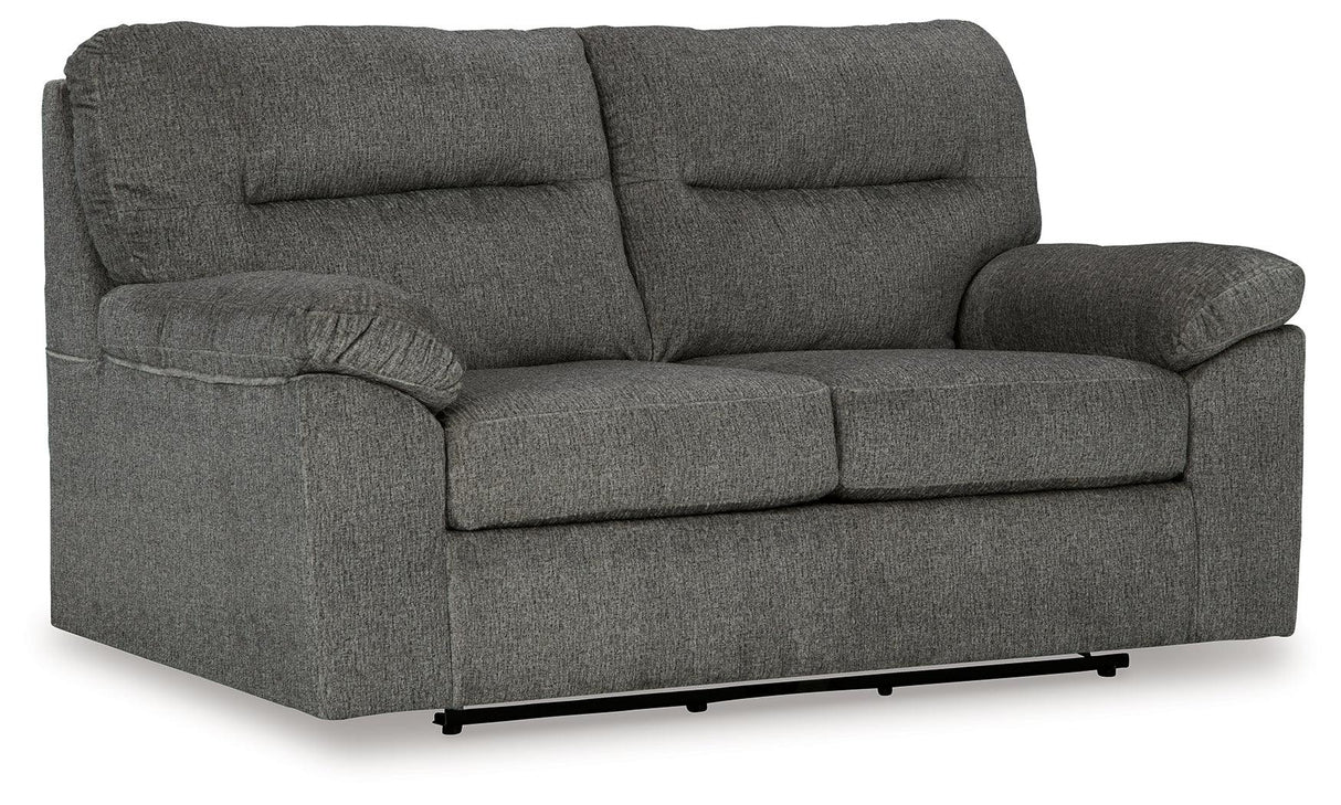 Bindura Mineral Glider Loveseat by Ashley at Eve Furniture