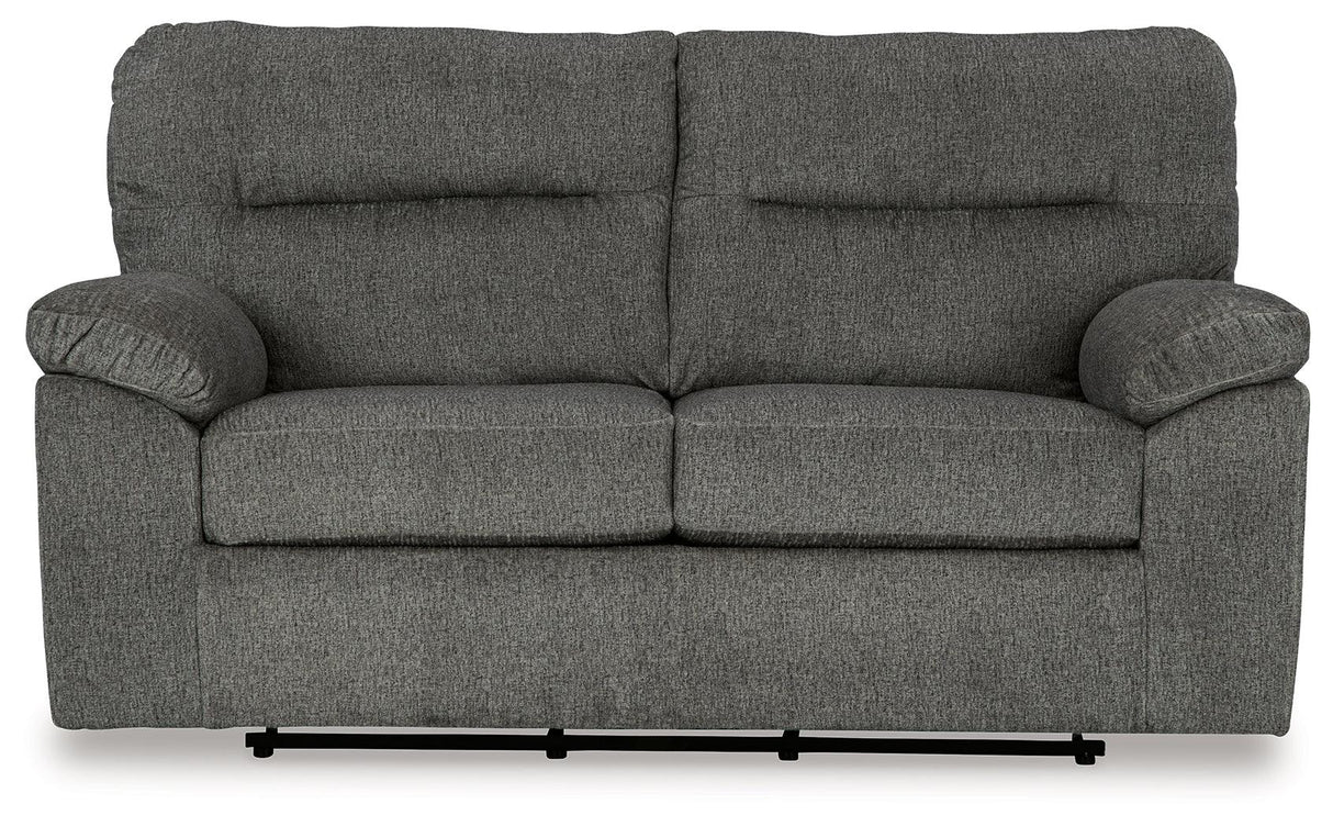 Bindura Mineral Glider Loveseat by Ashley at Eve Furniture