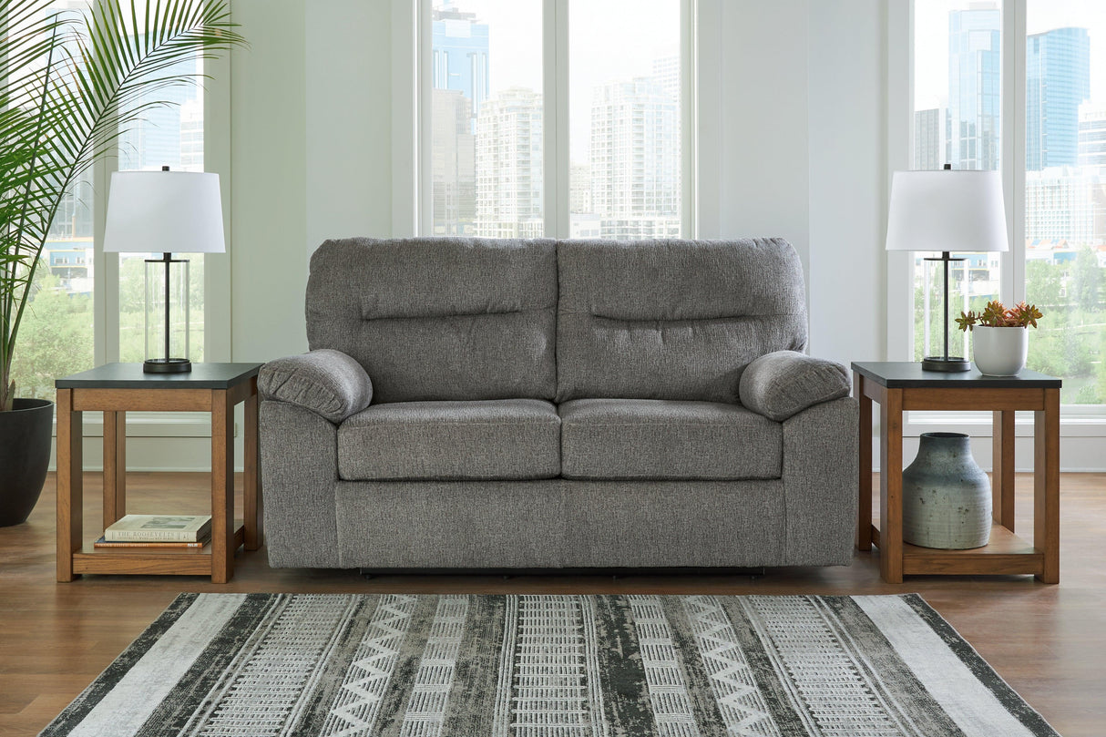 Bindura Mineral Glider Loveseat by Ashley at Eve Furniture