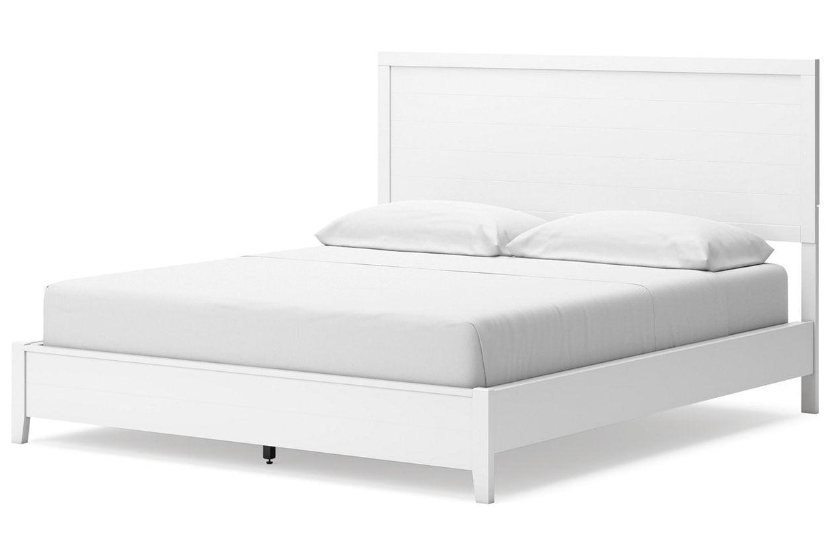 Binterglen White California King Panel Bed by Ashley at Eve Furniture