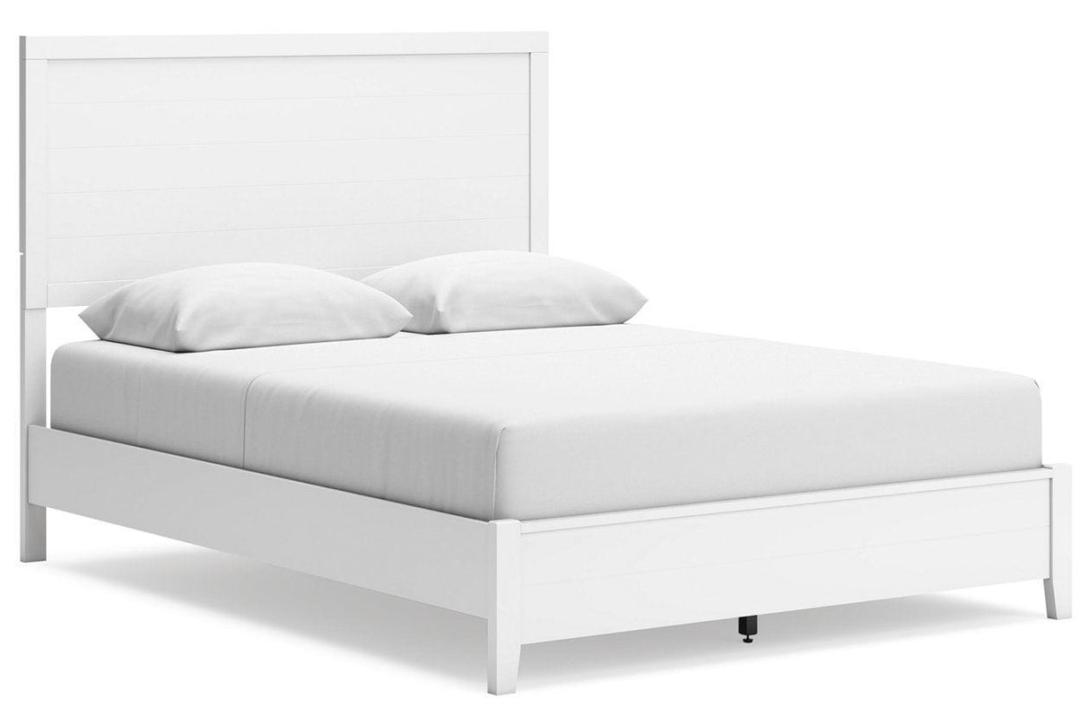 Binterglen White Queen Panel Bed by Ashley at Eve Furniture