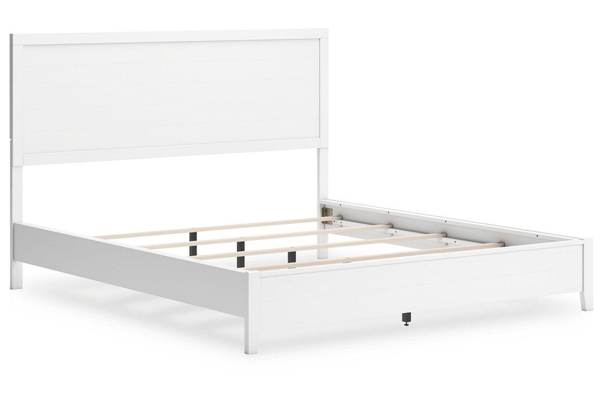 Binterglen White California King Panel Bed by Ashley at Eve Furniture