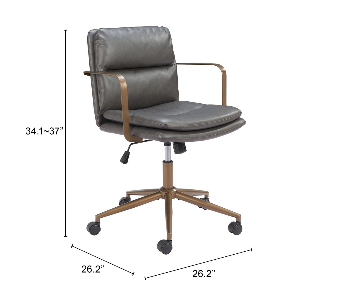 Birao Gray Office Chair by Zuomod at Eve Furniture