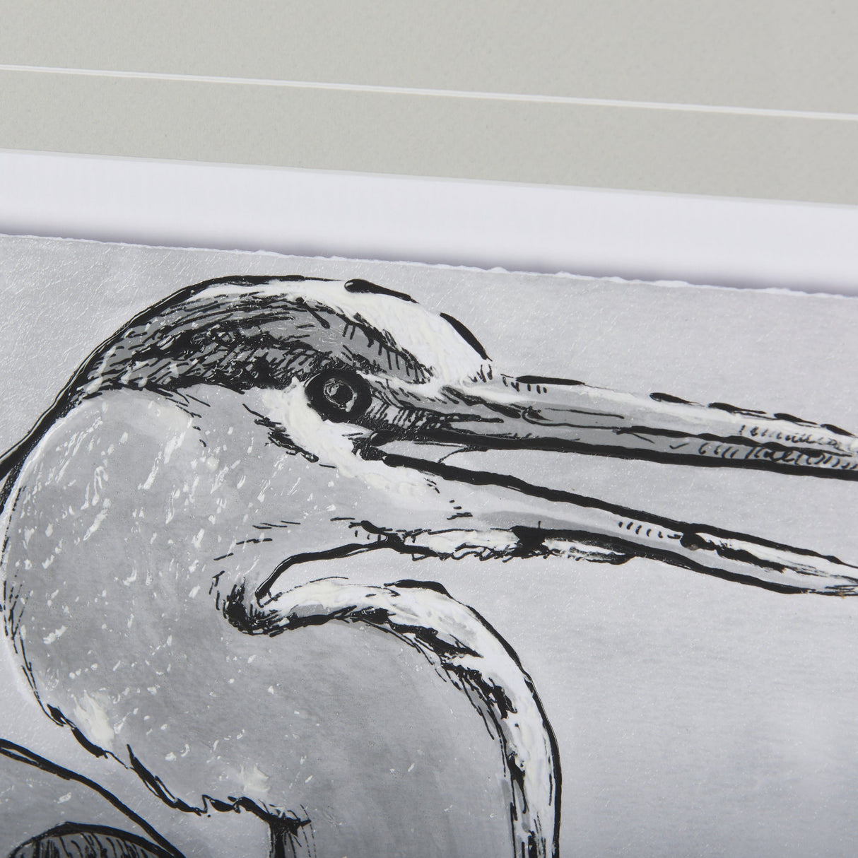 Bird Portrait Sketch I by Mercana Studio Hand Embellished Framed Art Print Matted under Glass by Mercana at Eve Furniture