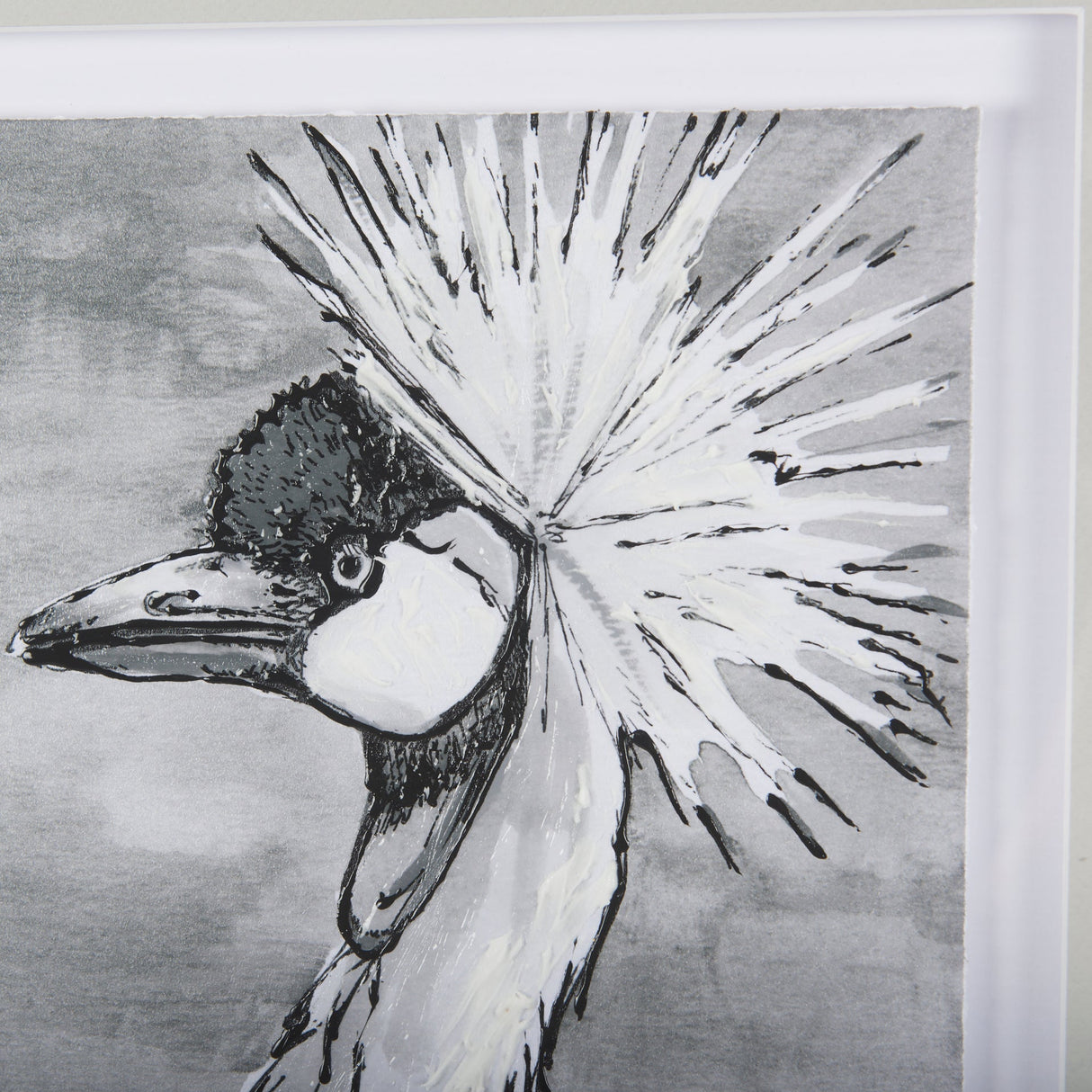 Bird Portrait Sketch II by Mercana Studio Hand Embellished Framed Art Print Matted under Glass by Mercana at Eve Furniture