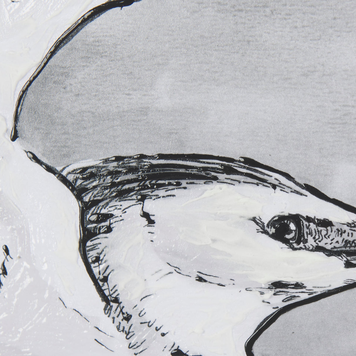 Bird Portrait Sketch III by Mercana Studio Hand Embellished Framed Art Print Matted under Glass by Mercana at Eve Furniture
