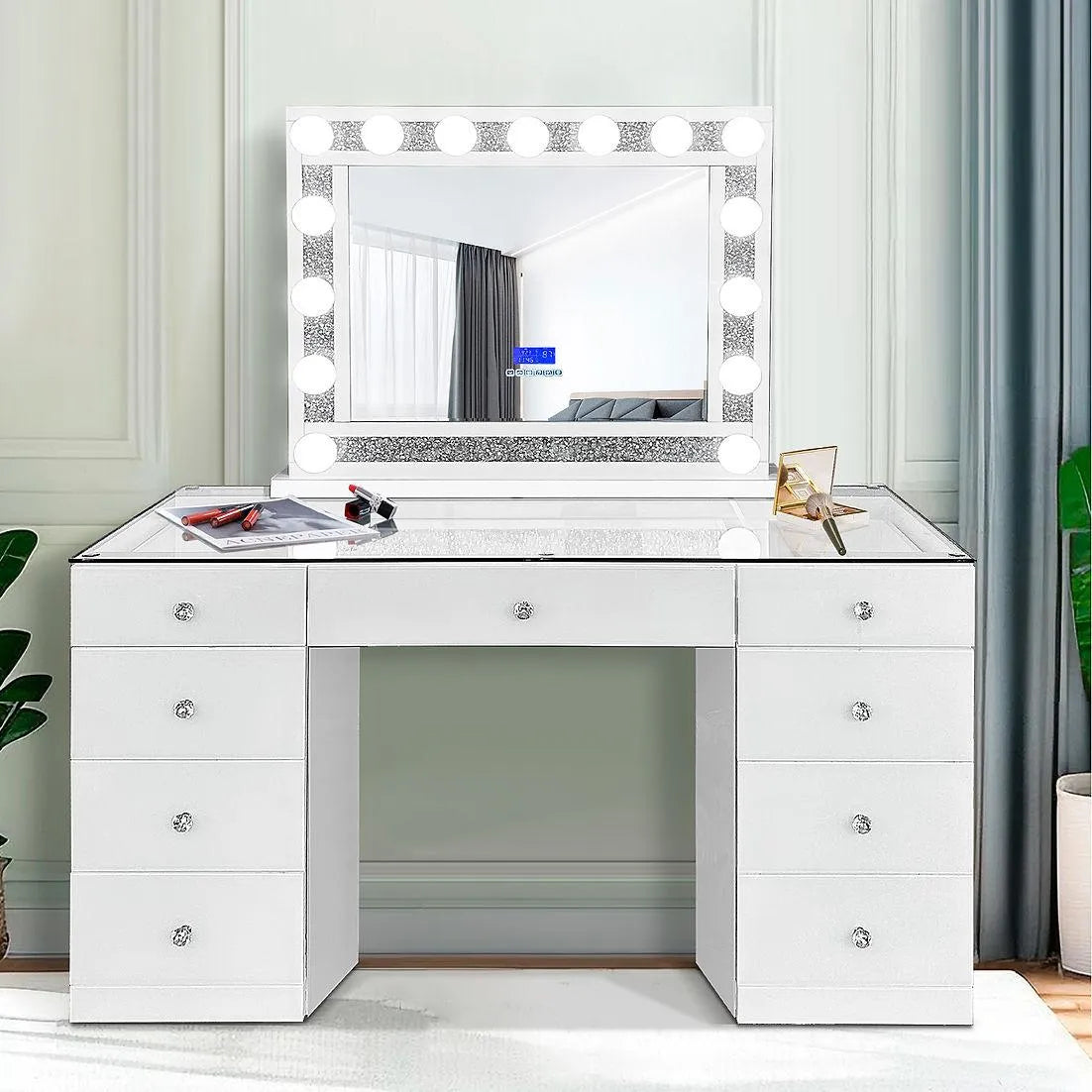Biri (Bluetooth & Speaker) Vanity Set by New Era Innovations at Eve Furniture
