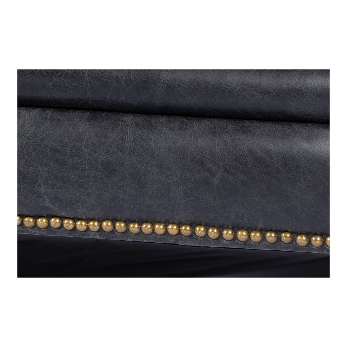 Birmingham Black Leather Sofa by Moe's Home at Eve Furniture