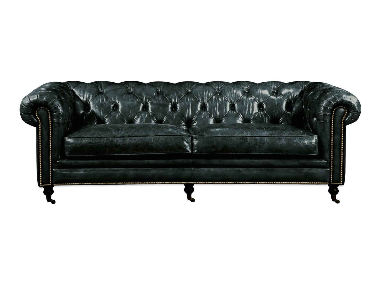 Birmingham Black Leather Sofa by Moe's Home at Eve Furniture