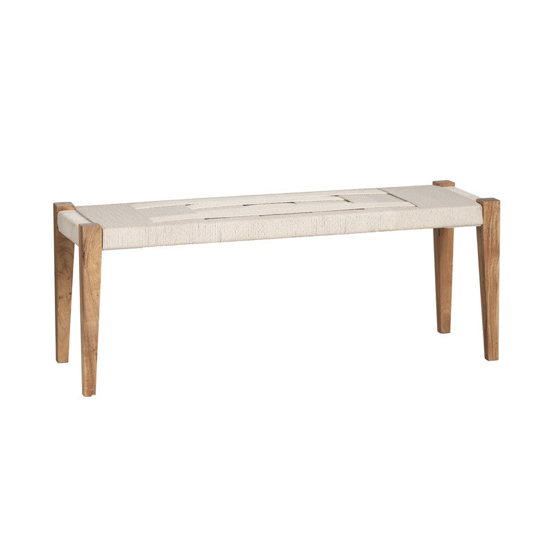 Biscayne Beige/Brown Accent Bench by Crestview at Eve Furniture