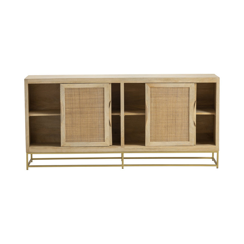 Biscayne Brown/Gold Sideboard by Crestview at Eve Furniture