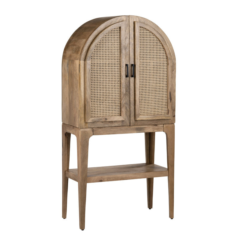 Biscayne Brown/Tan Bar Cabinet by Crestview at Eve Furniture