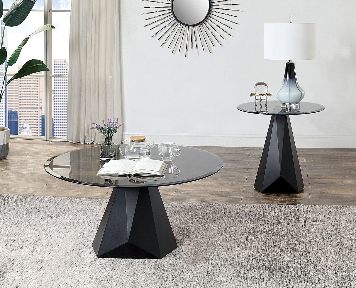 Bishop Black/Gray End Table by Furniture of America at Eve Furniture