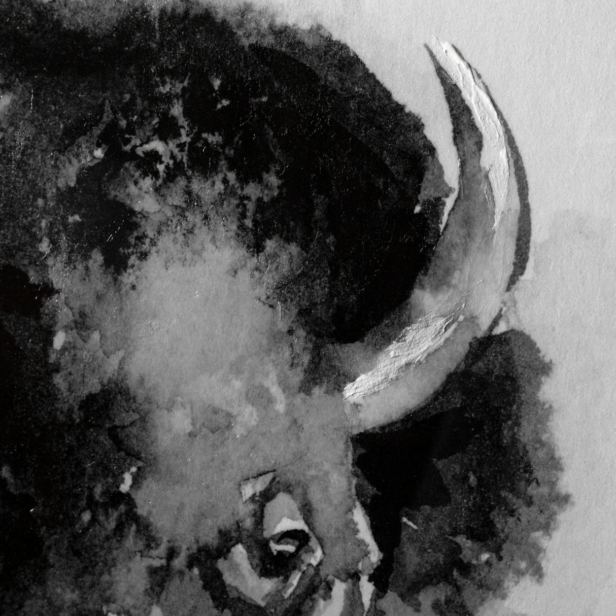 Bison I by Mercana Studio a Hand Embellished Textured Framed Art Print Matted under Glass by Mercana at Eve Furniture
