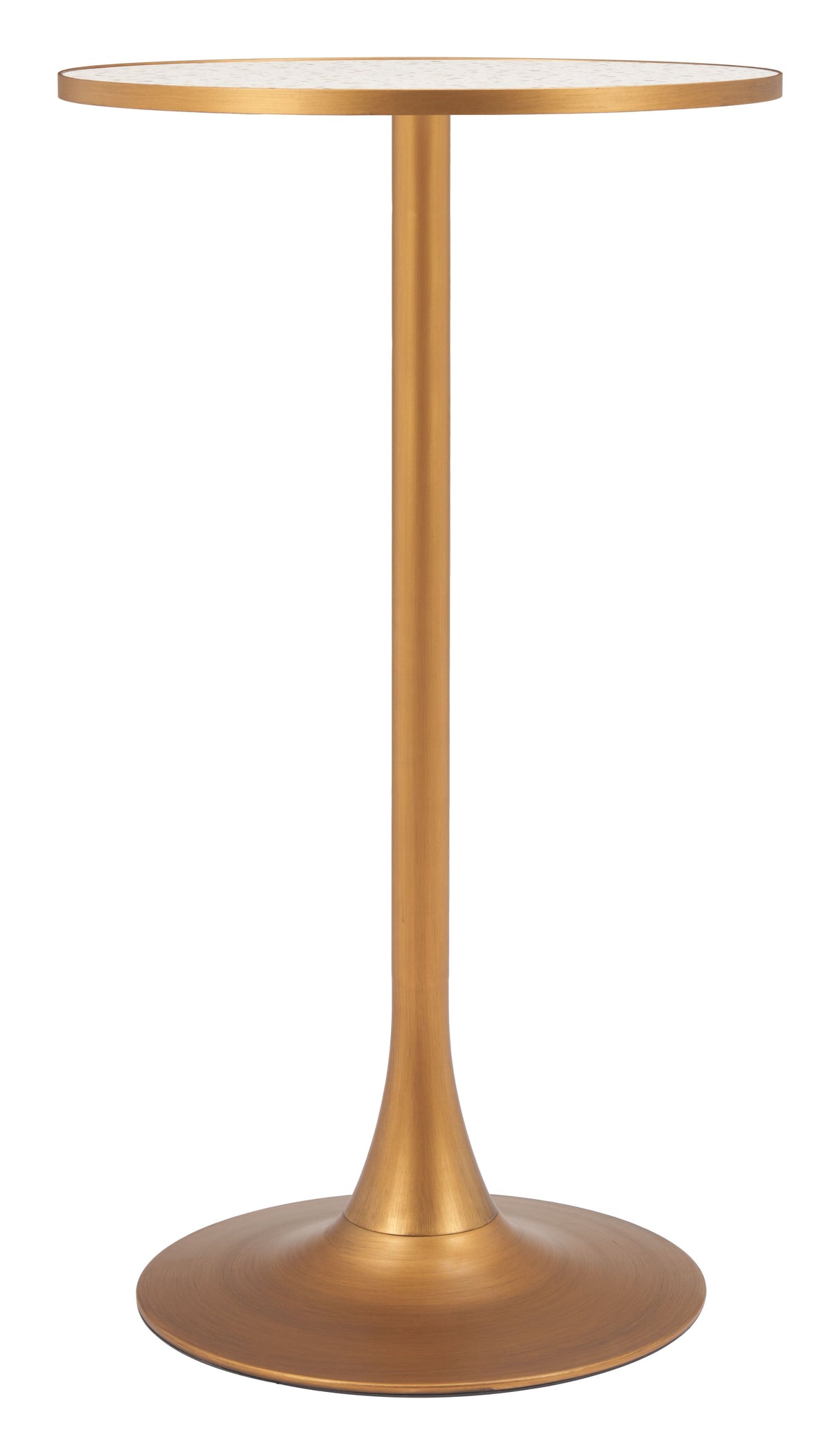 Bite Beige & Gold Bar Table by Zuomod at Eve Furniture