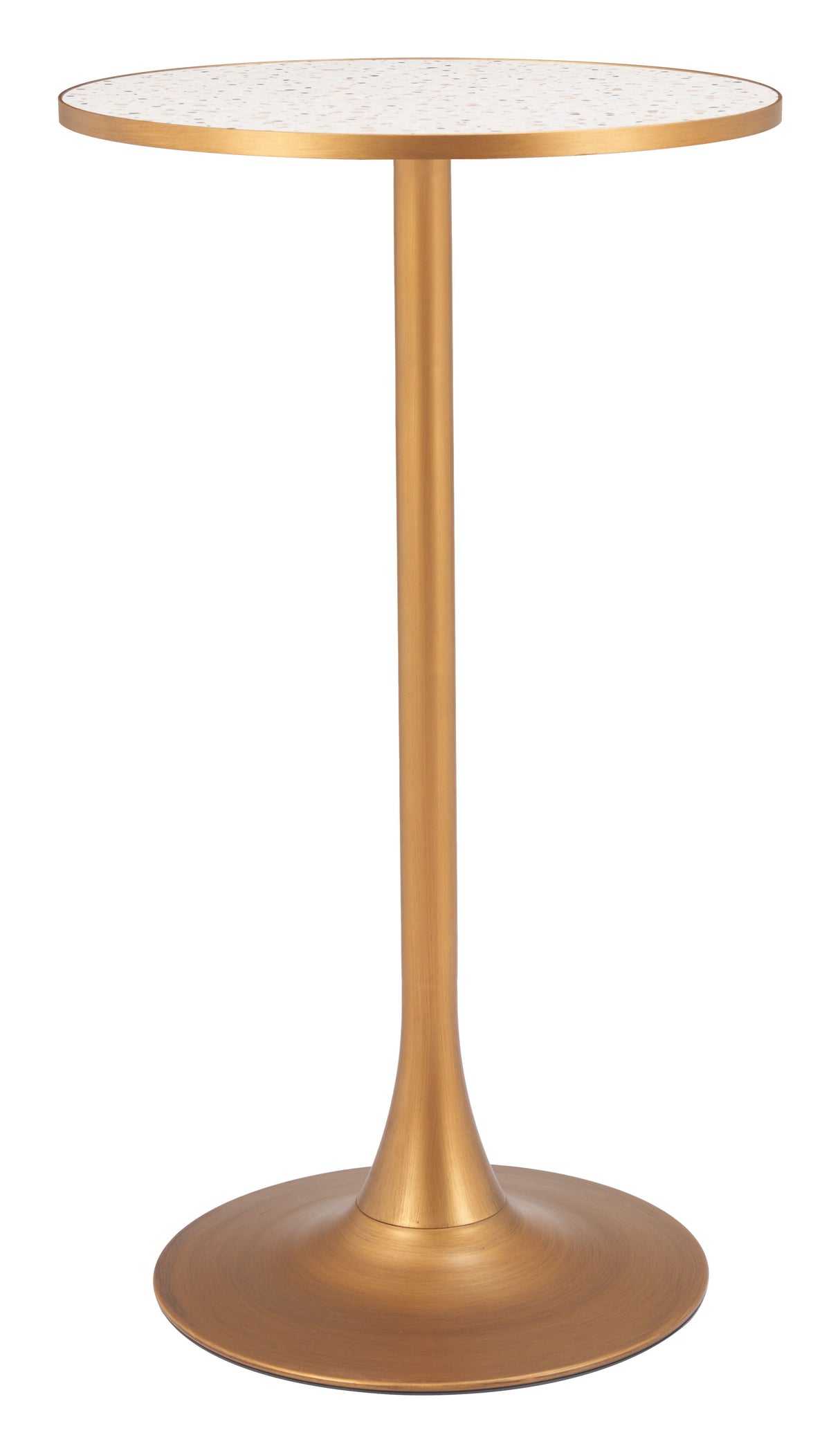 Bite Beige & Gold Bar Table by Zuomod at Eve Furniture