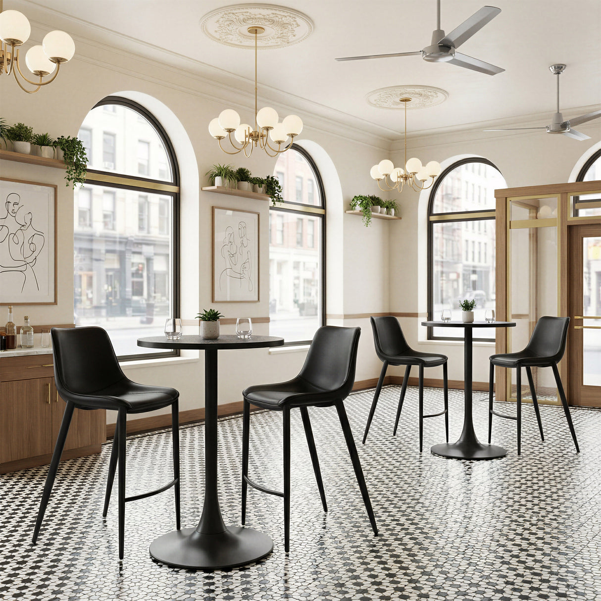 Bite Black Bar Table by Zuomod at Eve Furniture