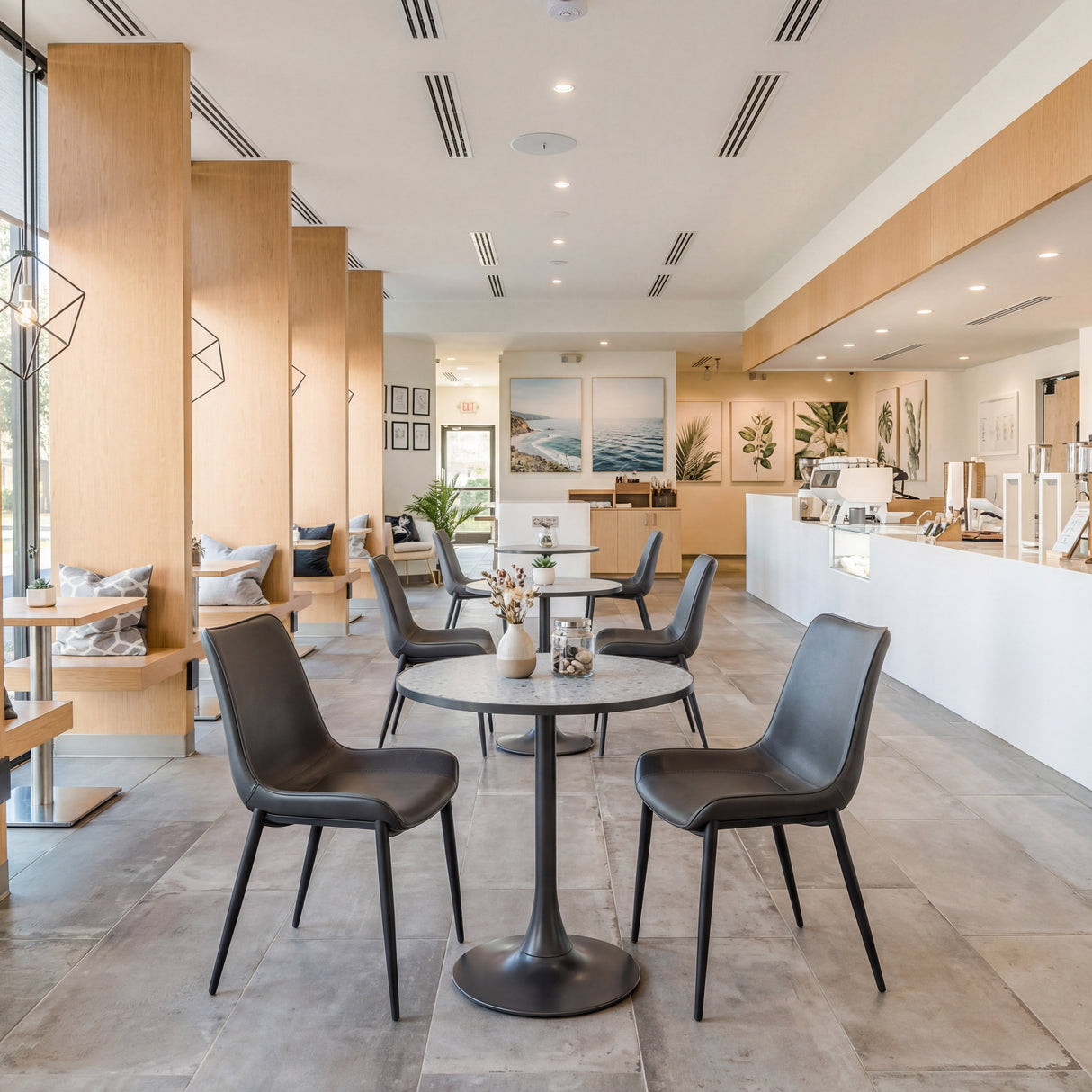 Bite Gray & Black Bistro Table by Zuomod at Eve Furniture