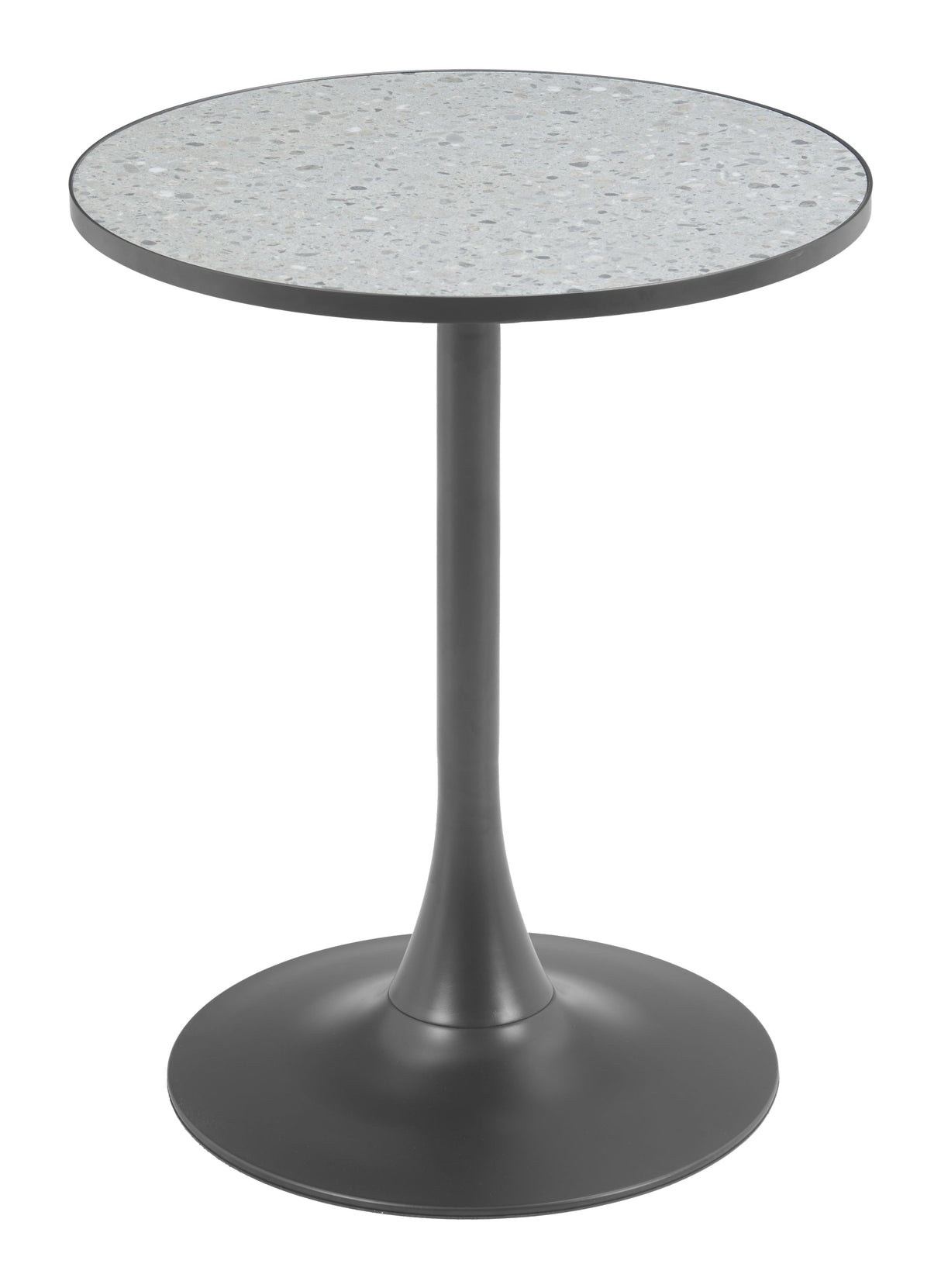Bite Gray & Black Bistro Table by Zuomod at Eve Furniture
