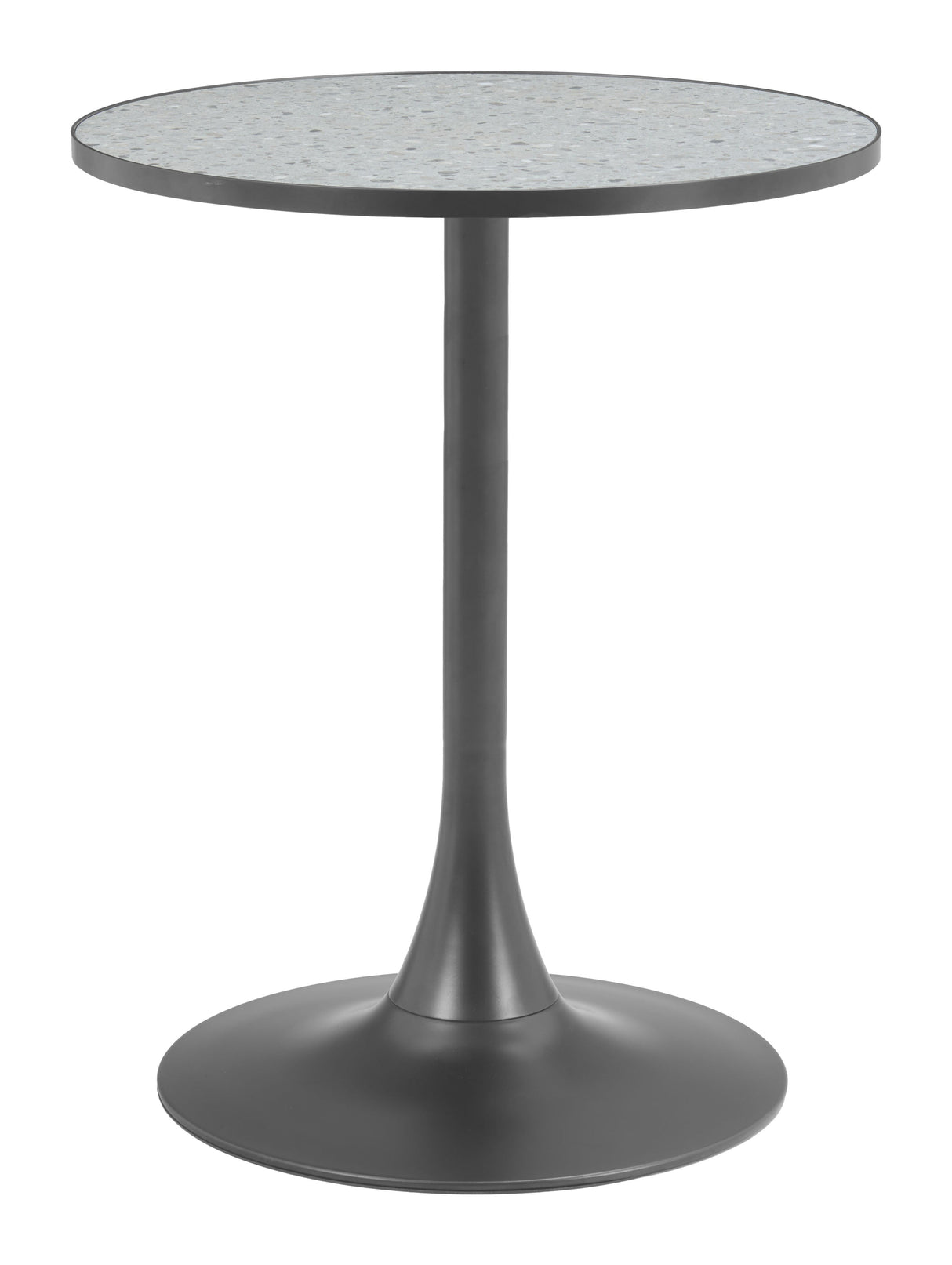 Bite Gray & Black Bistro Table by Zuomod at Eve Furniture