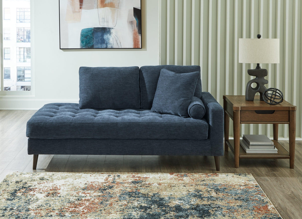 Bixler Navy Right-Arm Facing Corner Chaise by Ashley at Eve Furniture