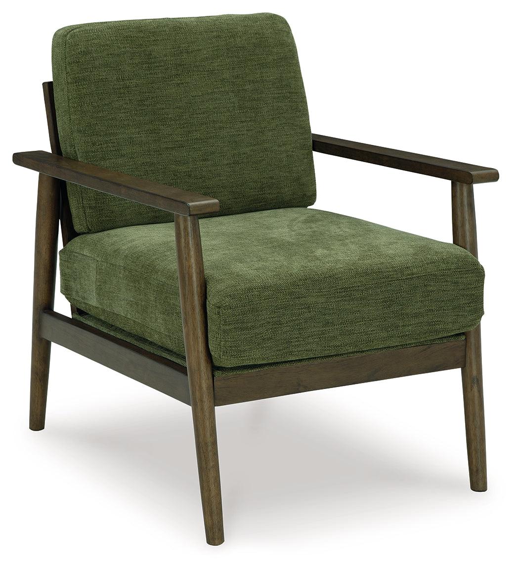 Bixler Olive Showood Accent Chair by Ashley at Eve Furniture