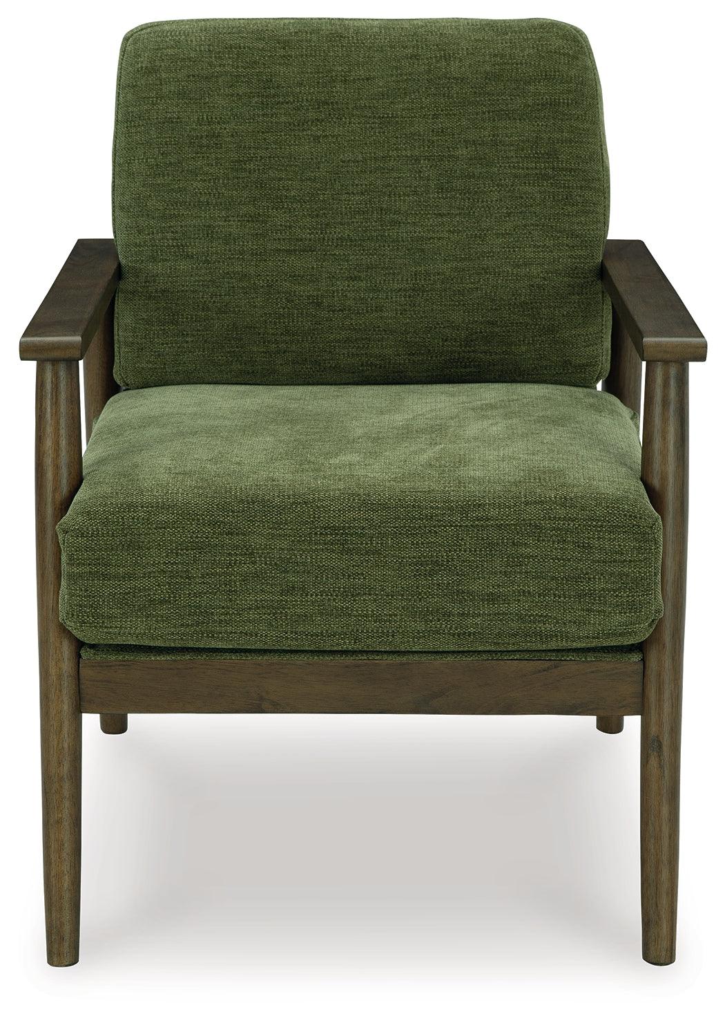 Bixler Olive Showood Accent Chair by Ashley at Eve Furniture