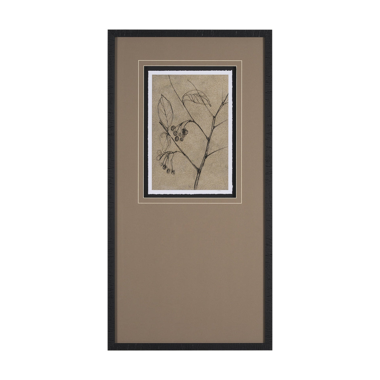 Black Chokecherry 2 by Mercana Studio a Hand Embellished Framed Art Print Matted under Glass by Mercana at Eve Furniture