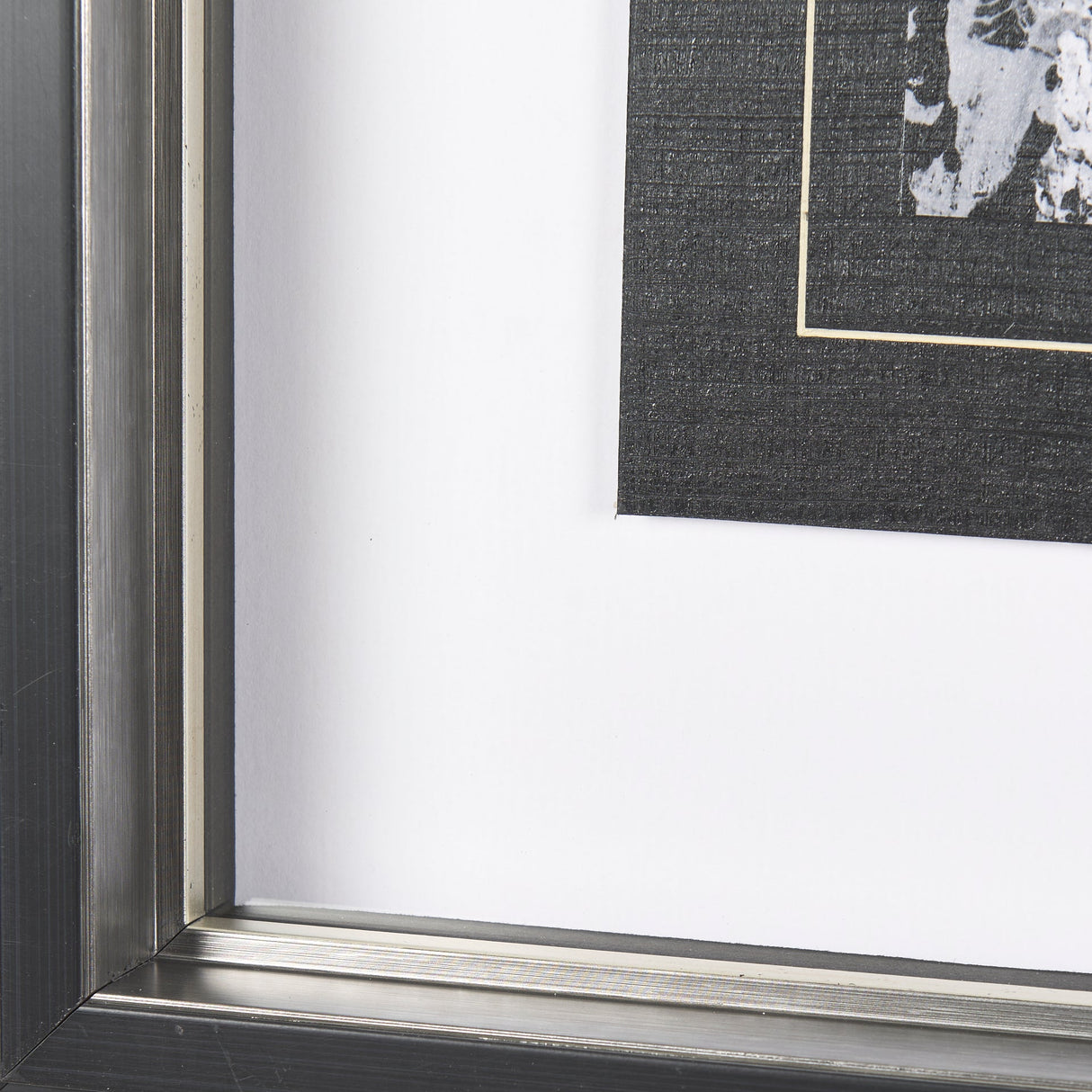 Black Composition I by Mercana Studio Hand Embellished Textured Framed Art Print Matted under Glass by Mercana at Eve Furniture