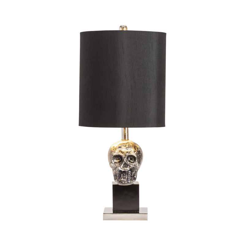 Black Skull Black/Silver Table Lamp (Set of 2) by Crestview at Eve Furniture