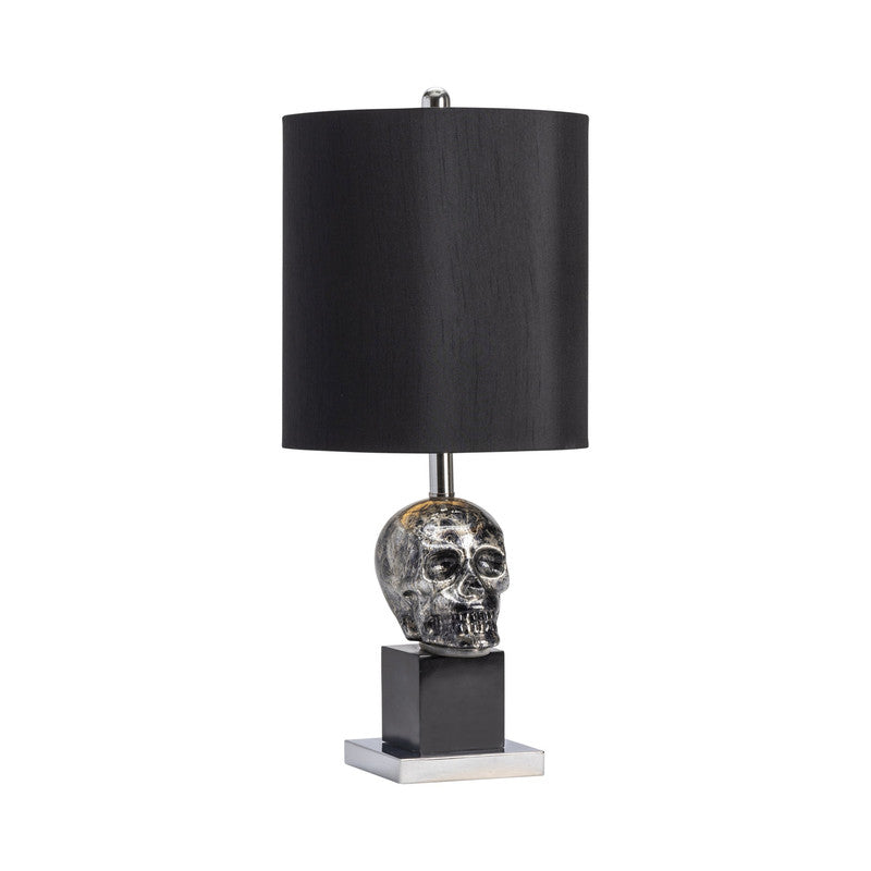 Black Skull Black/Silver Table Lamp (Set of 2) by Crestview at Eve Furniture