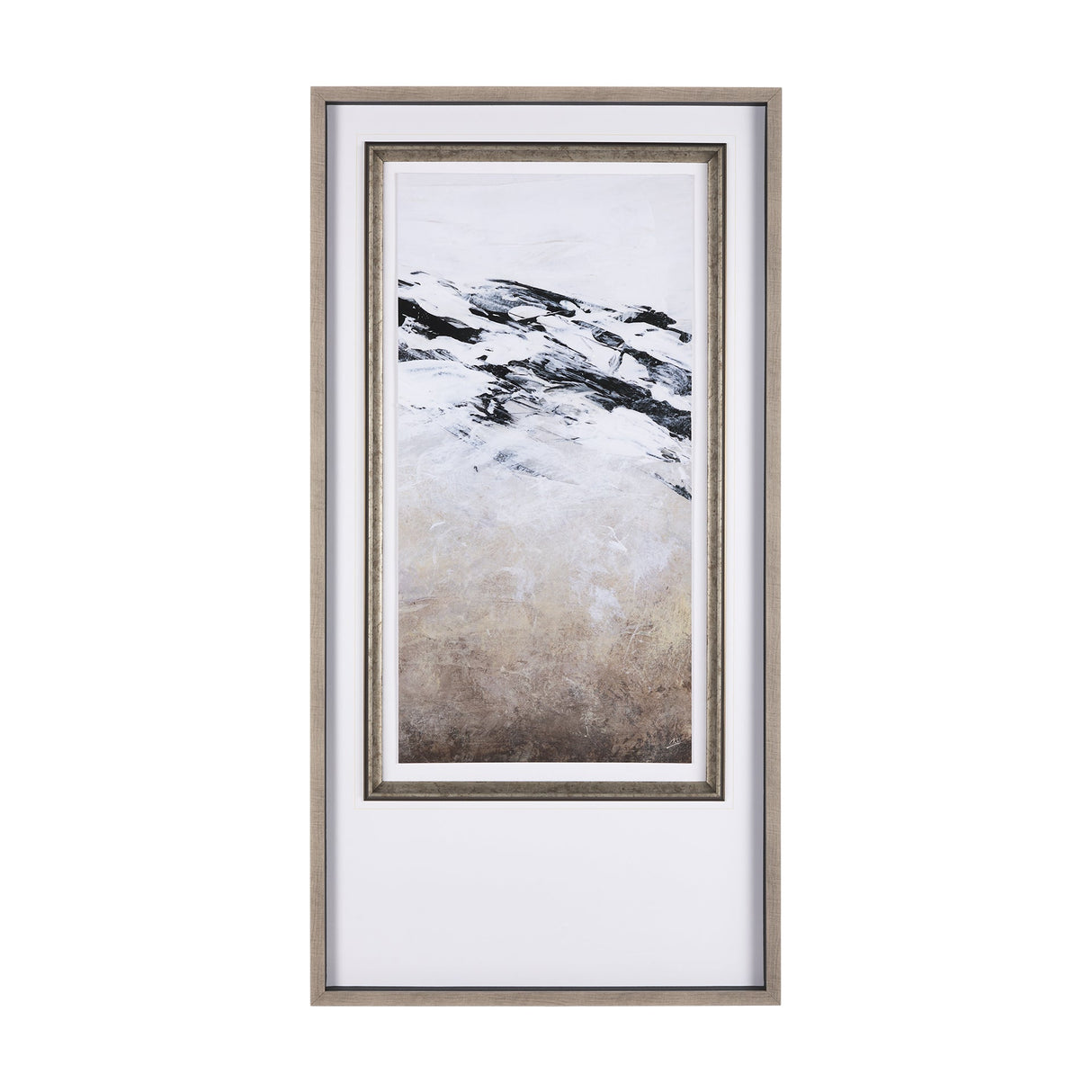 Black Strokes III by Mercana Studio a Hand Embellished Textured Framed Art Print Matted under Glass by Mercana at Eve Furniture