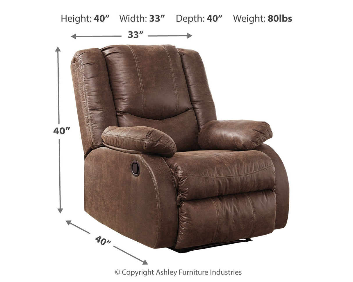 Bladewood Coffee Recliner by Ashley at Eve Furniture