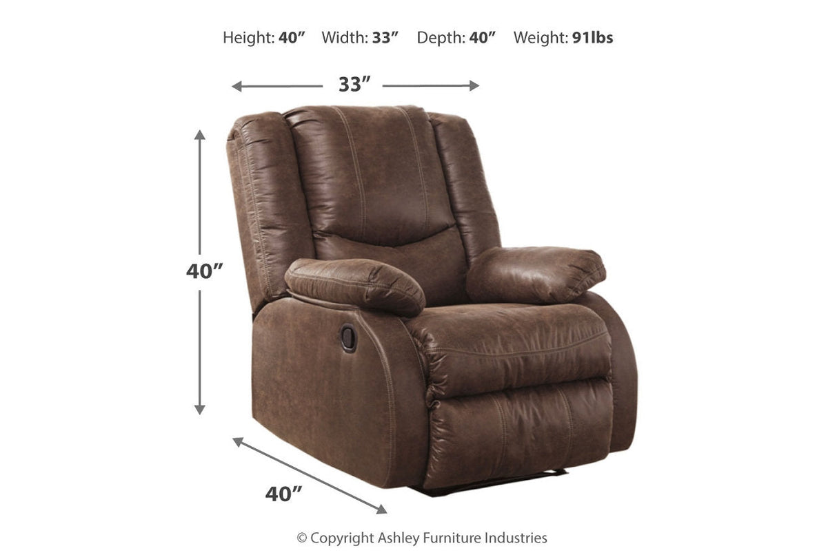 Bladewood Coffee Recliner by Ashley at Eve Furniture