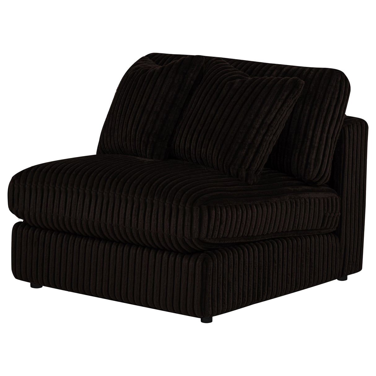 Blaine Chocolate Upholstered Armless Chair by Coaster at Eve Furniture