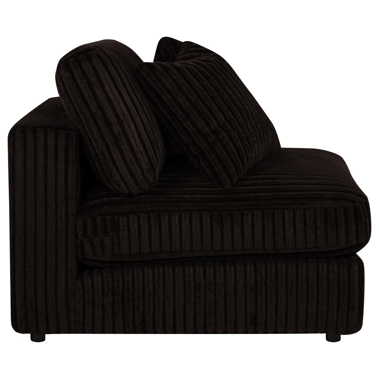 Blaine Chocolate Upholstered Armless Chair by Coaster at Eve Furniture