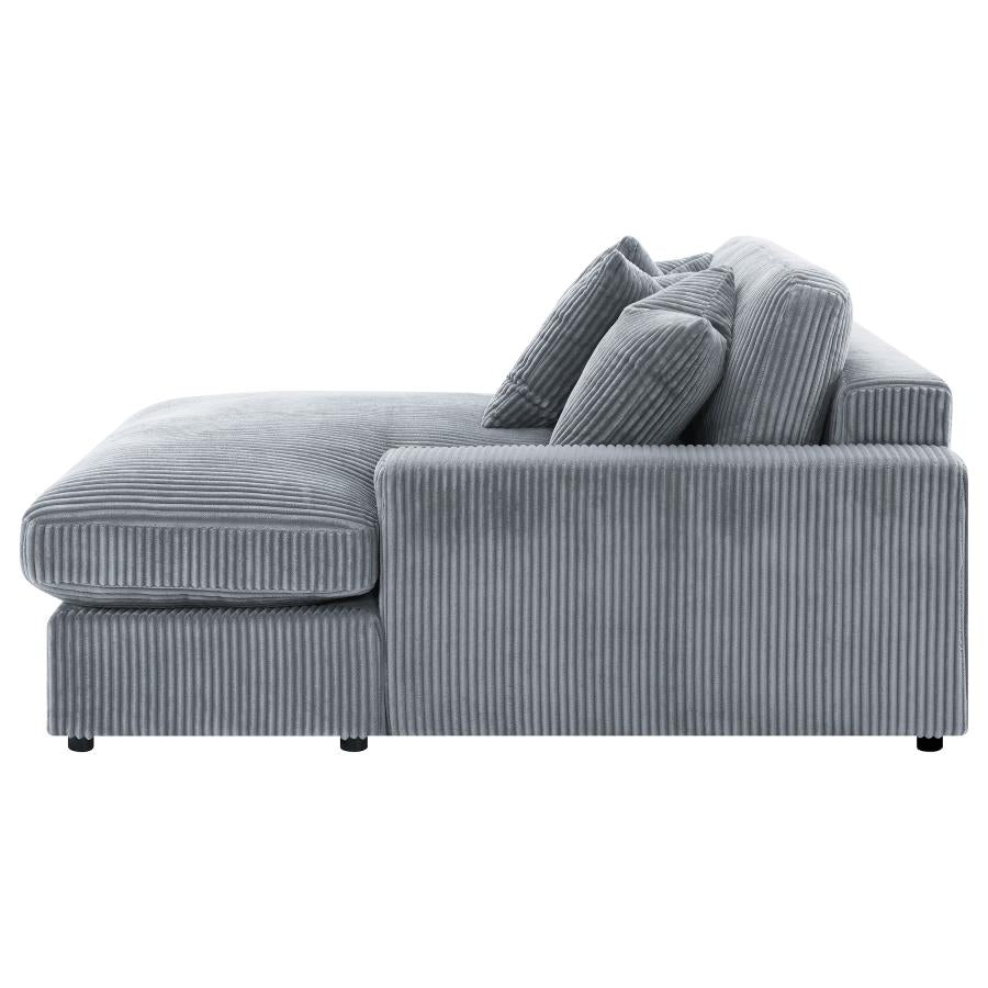 Blaine Fog 2-Piece Upholstered Reversible Chaise Sectional by Coaster at Eve Furniture