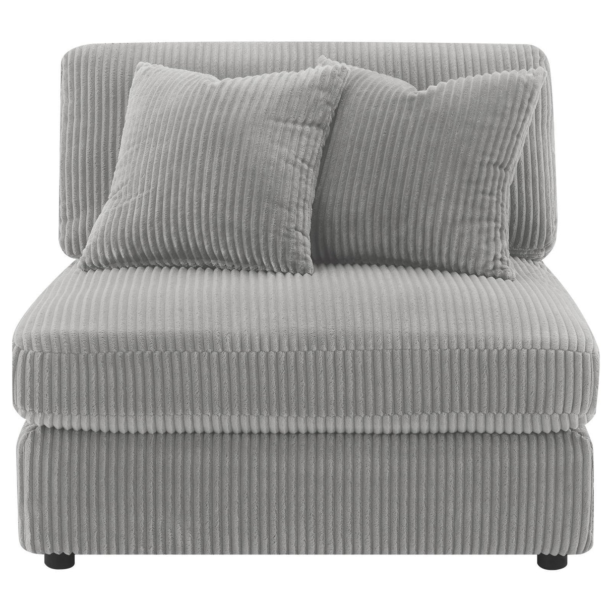 Blaine Fog Upholstered Armless Chair by Coaster at Eve Furniture