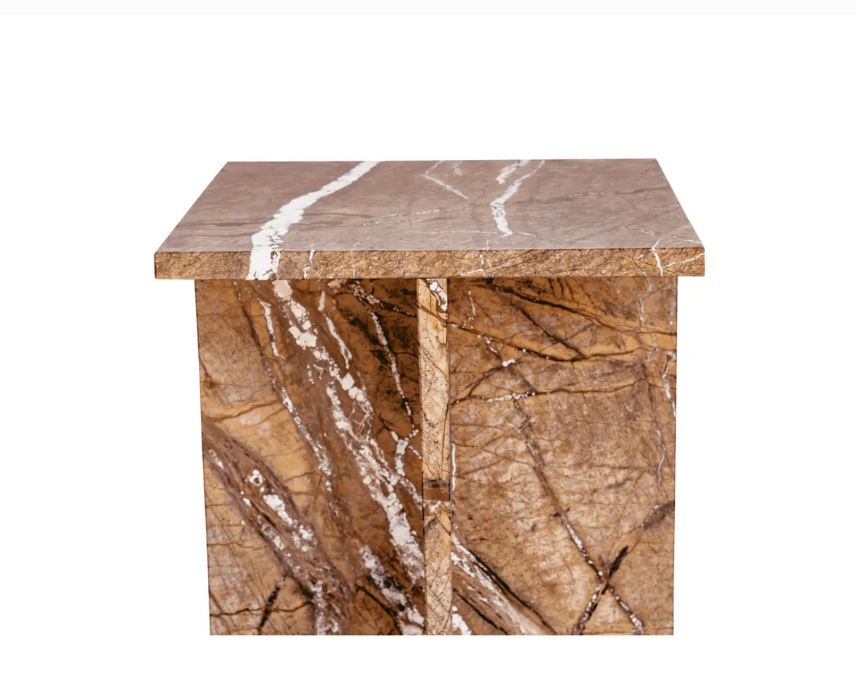 Blair Accent Table Golden Forest Marble by Moe's Home at Eve Furniture