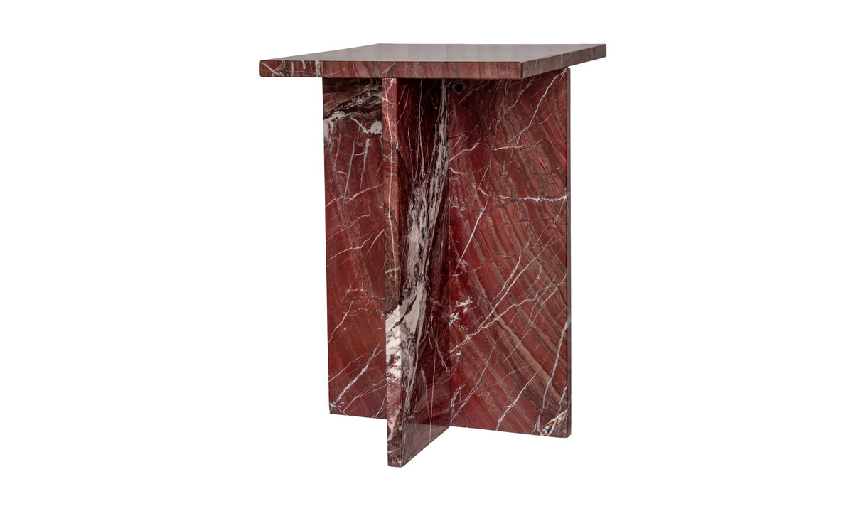 Blair Accent Table Rosso Levanto Marble by Moe's Home at Eve Furniture
