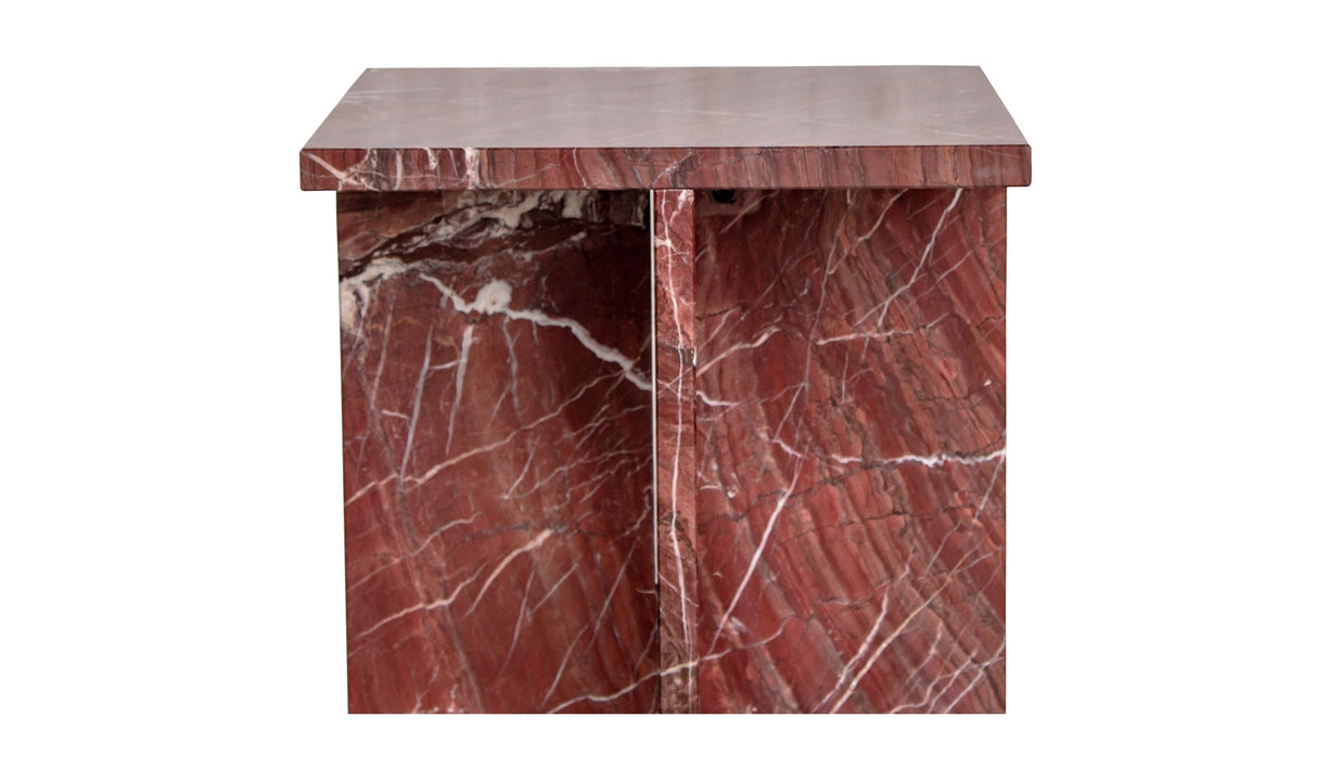 Blair Accent Table Rosso Levanto Marble by Moe's Home at Eve Furniture