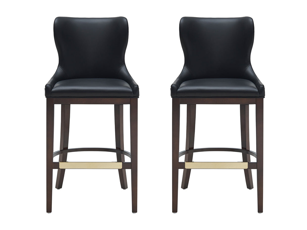 Blair Barstool in Black (set of 2) by Manhattan Comfort at Eve Furniture