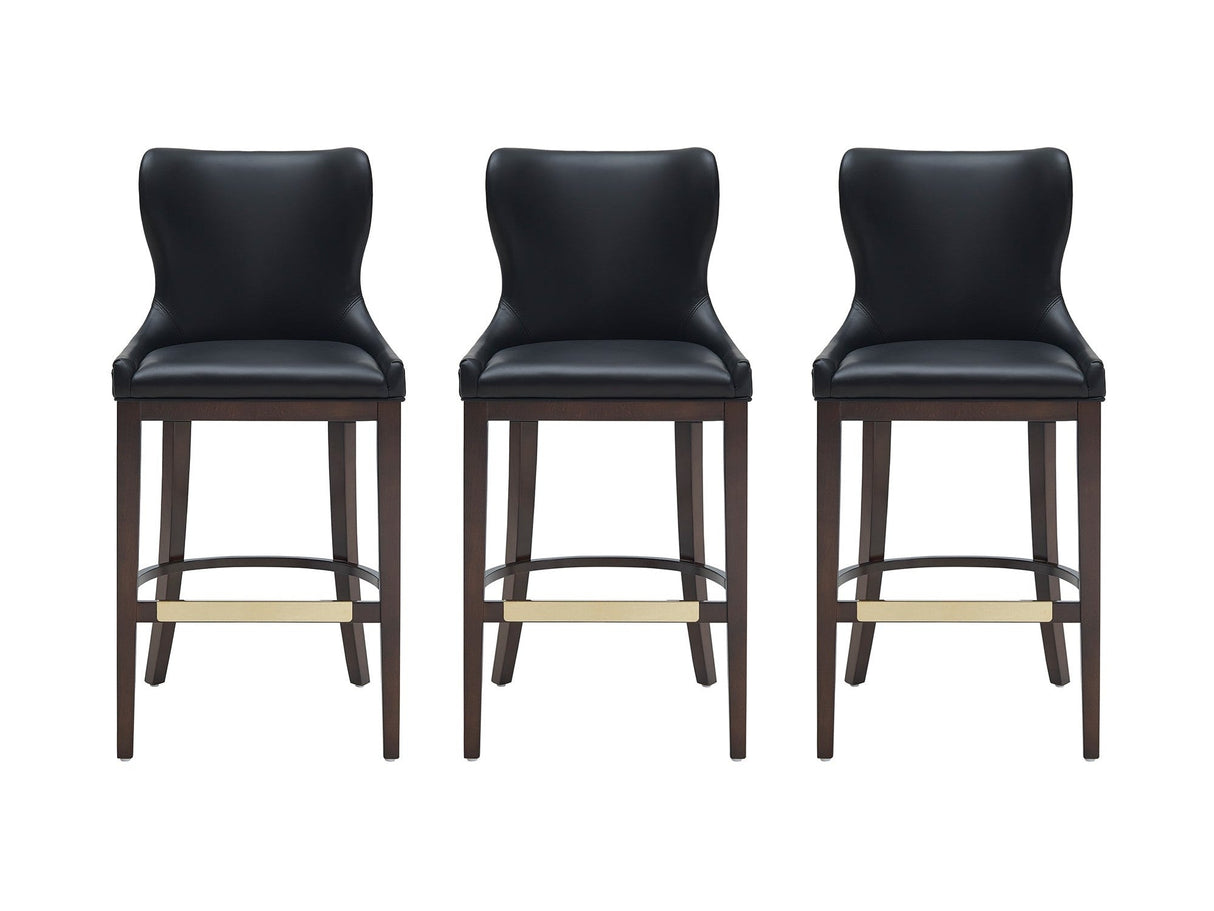 Blair Barstool in Black (set of 3) by Manhattan Comfort at Eve Furniture