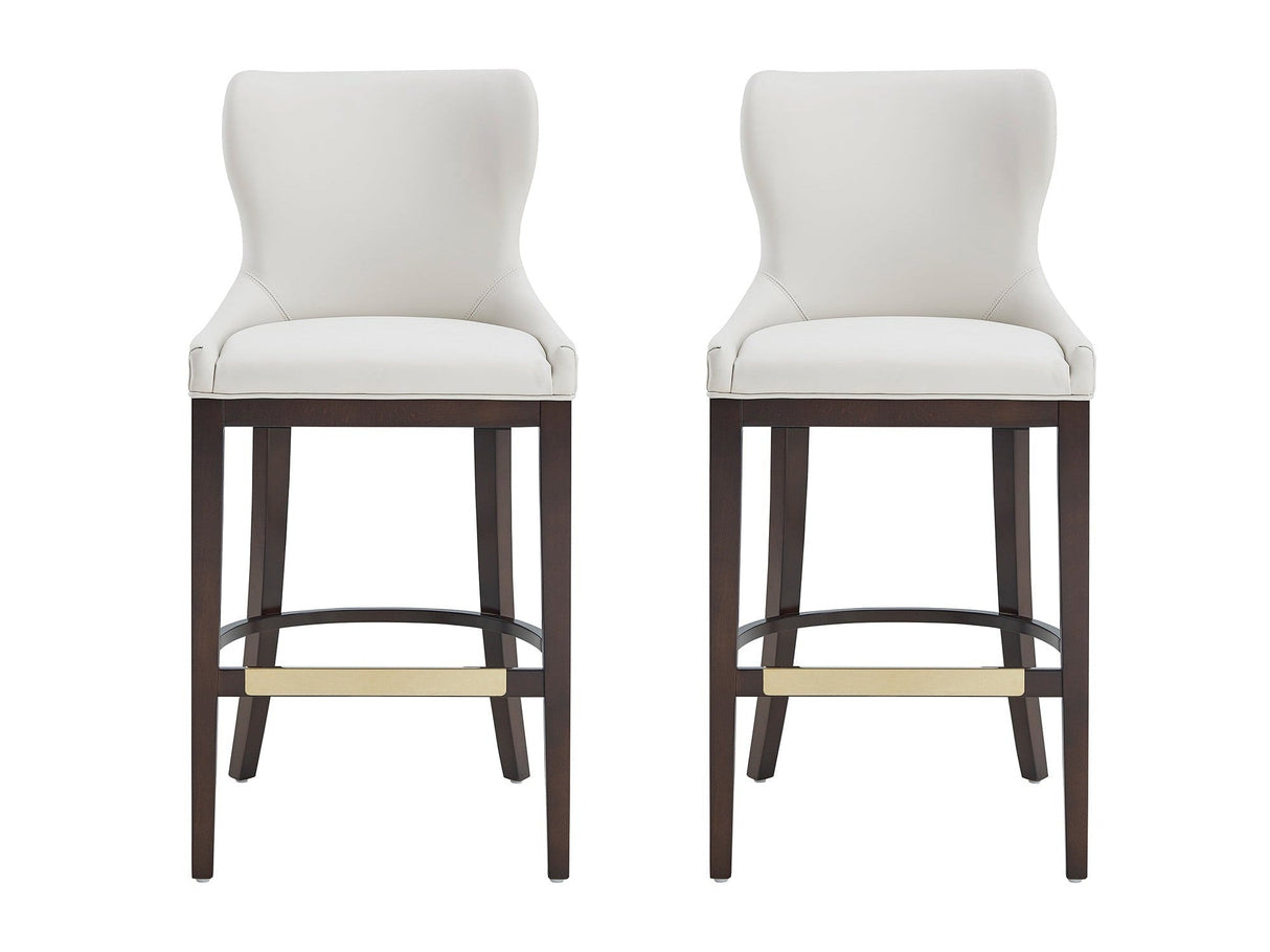 Blair Barstool in White (set of 2) by Manhattan Comfort at Eve Furniture