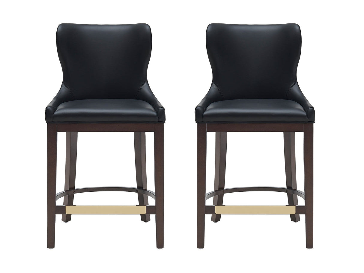 Blair Counter Stool in Black (set of 2) by Manhattan Comfort at Eve Furniture